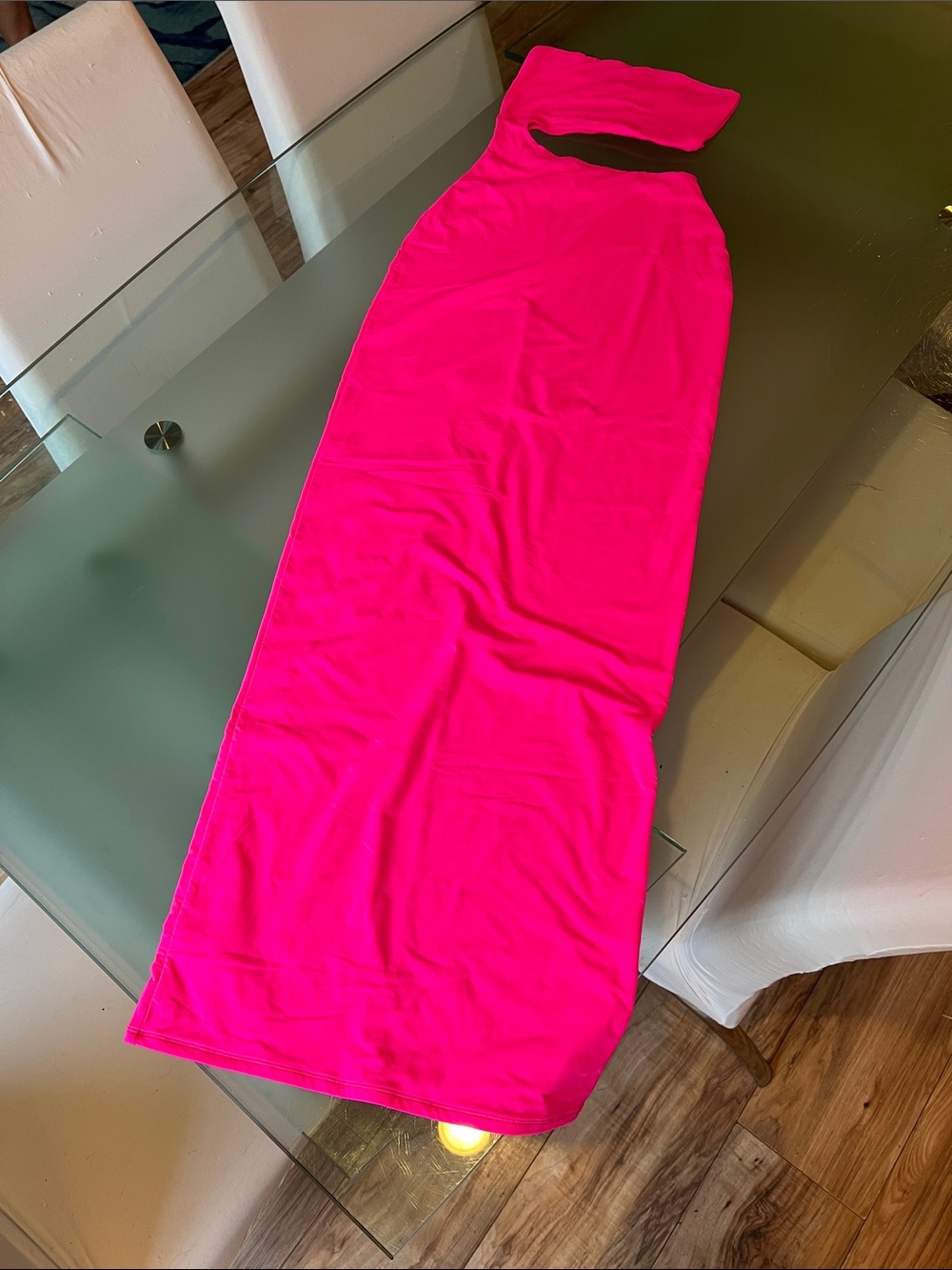 SKIMS Neon Pink Cut Out Dress